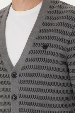 Мужской серый меланжевый трикотажный кардиган - U.s. polo assn фото 14