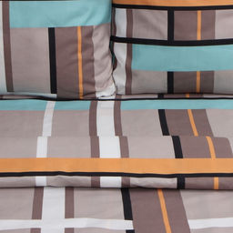 Постельное бельё Экономь и Я евро Клетка (вид 3) 200х215см, 200х215см, 70х70см-2 шт, полисатин, 80 г/м  фото 2