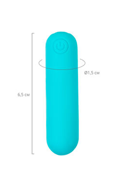 Вибропуля A-Toys by TOYFA TNIM, силикон, голубой, 6,5 см