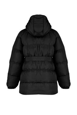 TRENDYOLMILLA Siyah Regular Kapusonlu Kemerli Su Itici Sisme Mont TWOAW23MO00188 фото 15