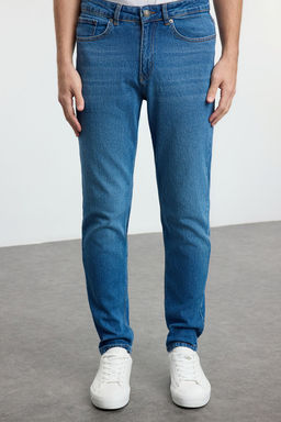 TRENDYOL MAN Erkek Orta Mavi Comfort Kumas Essential Fit Denim Kot Pantolon Jeans TMNAW25JE00008 - Trendyolmilla фото 4