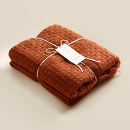 Плед «Этель» Relief, 130×170 см, 100% акрил, цвет терракотовый