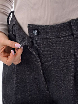 Теплые брюки из драпа c высокой посадкой - А+б коллекция фото 35