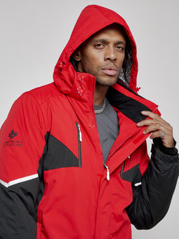 Горнолыжный костюм мужской зимний красного цвета 6319Kr - Leifensh фото 30