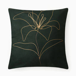 Чехол на подушку Этель Цветы 3 шт, 40*40 см, велюр 100% п/э фото 2