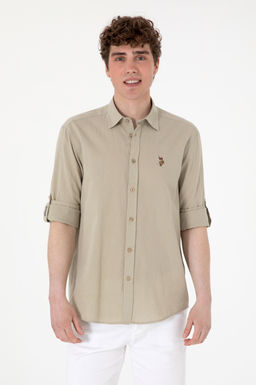 Erkek Haki Uzun Kollu Basic G_mlek Sepette S_rpriz _ndirim