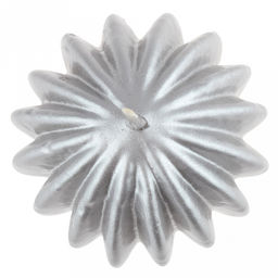 Свеча "Шарик-фонарик" д6,5см, h7см, серебрянный, время горения 6 часов (Россия)