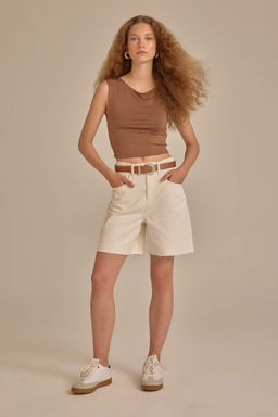 Приталенная футболка с коротким рукавом - Defacto фото 2