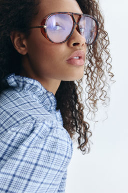 Blusa de algod?n con cuello de volante - H&m фото 3