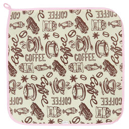 Салфетка хозяйственная 50х50см Эспрессо, вид 1/1, вафельное полотно, декоративная окантовка, хлопок 100%, плотность 165г/м2, без упаковки, Домашняя мода (Россия)