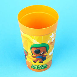 Цена за 2 шт. Стакан детский «Ми-Ми-Мишки», 380 мл., цвет оранжевый