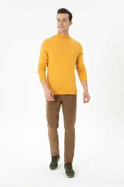 Свитер U.S. Polo Assn мужской горчичный из хлопка  фото 18