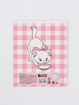 Цена за 20 шт. Тетрадь А5, 12 листов в косую линейку "Кошечка"микс