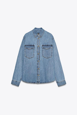 ZW COLLECTION DENIM SHIRT - Zara фото 14