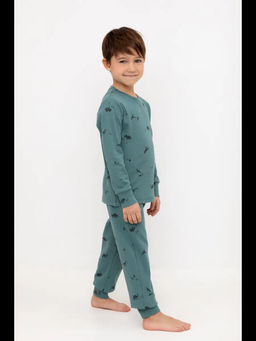 Crockid _ К 1552/темный малахит,лесные динозавры пижама дет  фото 6