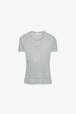 DOUBLE CORSET CHUNKY KNIT T-SHIRT - Zara фото 4