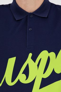 U. S. Polo Assn Мужская темно-синяя футболка с воротником-поло - U.s. polo assn фото 6