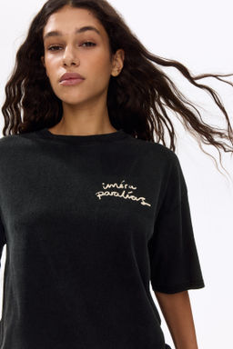 Camiseta oversize con motivo estampado - H&m фото 12