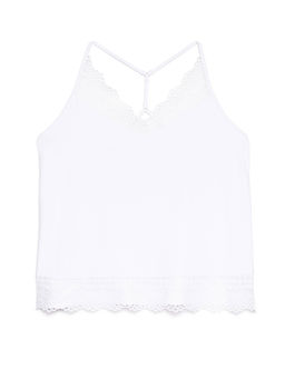 CONTE Топ из бамбукового полотна с кружевом COMFORT LOUNGEWEAR COMFORT LOUNGEWEAR LHW 989 white