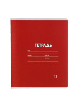 Набор тетрадей 12 листов в косую линейку, Calligrata «Однотонная Классика», серые листы, МИКС