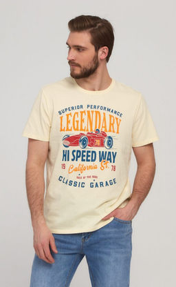 Футболка Fine Joyce F211-06-729 из хлопка светло-желтый фото 3