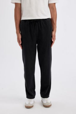 Wide Leg Fit Genis Kal?p Normal Bel Genis Paca Yazl?k Jean Pantolon