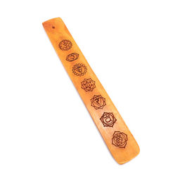 Подставка под благовония Семь Чакр Лыжа Lazer дерево уп 10шт - Сандаловый дом фото 3