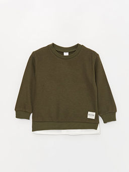 Bisiklet Yaka Uzun Kollu Erkek Bebek Sweatshirt ve Pantolon 2li Tak?m - Waikiki фото 2