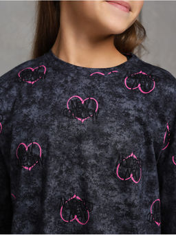 Футболка "Принт" Графит Девочка