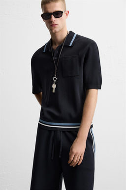 KNIT POLO SHIRT WITH POCKET - Zara фото 6