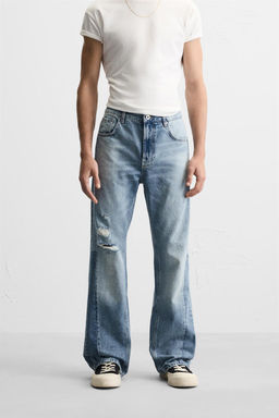 RIPPED FLARE FIT JEANS - Zara фото 2