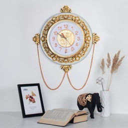 Часы Мусульманские 40 см / 3033W /уп 12/с цепочкой - Галеонтрейд фото 2