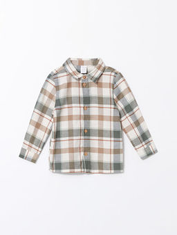 Uzun Kollu Erkek Bebek Ekose G?mlek ve Pantolon 2li Tak?m