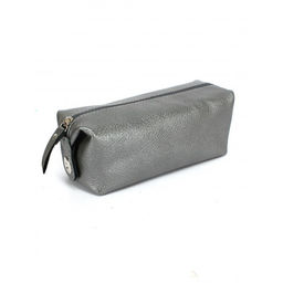 Косметичка Croco-К-721 натуральная кожа (1 отдел), серый металлик (230) 263529