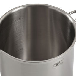 1301 GIPFEL Кастрюля ITUM 16х18см/3,6 л для варки овощей, со съемным ситом, стеклянная крышка с уплотнением Материал: нержавеющая сталь 18/8, капсульной дно. Толщина: 0,6 мм / 3мм  фото 6