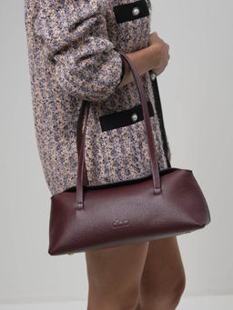 Кожаная сумка Raduy DBR 31127 зимняя вишня  фото 4