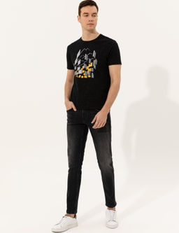 Siyah Slim Fit Jean Pantolon