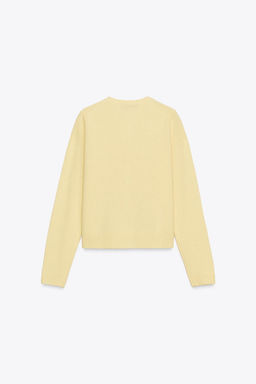 BASIC 100% WOOL KNIT CARDIGAN - Zara фото 3