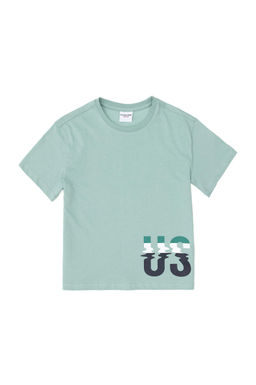 Футболка водно-зеленого цвета для мальчика Неожиданная скидка в корзине