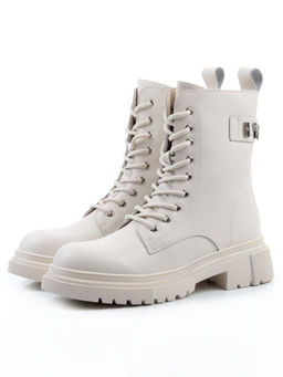 04-PAT159-2Z MILK Ботинки зимние женские (натуральная кожа, 100% шерсть)