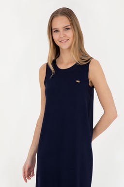 Женское темно-синее трикотажное платье - U.s. polo assn фото 11