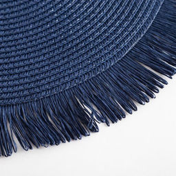 Цена за 2 шт. Салфетка сервировочная «Доляна. Бохо», синяя, d=38 см