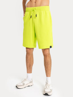 Шорты мужские свободные салатового цвета с текстом