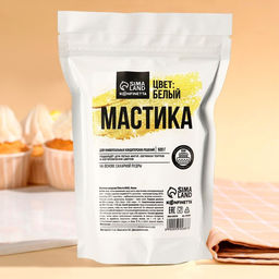 Мастика сахарная пластичная Белая для лепки декора и обтяжки торта, 500 г. - KONFINETTA фото 2