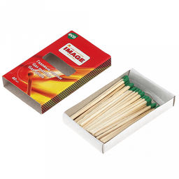 Спички бытовые 40шт, 10,5х6,5х1,6см, длина спички 8,5см, удлиненные, Image (Россия) - Домашняя мода фото 3