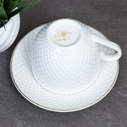 Чайный набор 2 предмета 250 мл PVC / TC69E-2PV 230 /уп 36/ костяной фарфор - Галеонтрейд фото 2