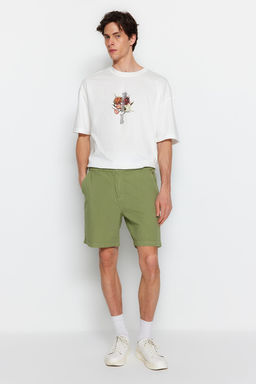 Haki Loose Fit Pamuklu Bagc?kl? Sort TMNSS23SR00056