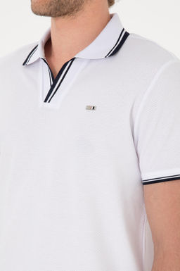 Erkek Slim Fit Ka__k Yaka Beyaz Ti__rt Sepette S_rpriz _ndirim - U.s. polo assn фото 7