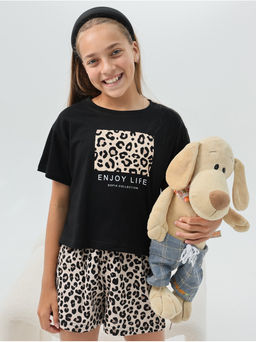 Пижама "Леопард" детская девочка с шортами