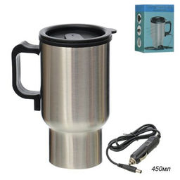 Термокружка 450 мл к прикуривателю / LCJ-2 /уп 48/ металл, пластик - Галеонтрейд фото 2